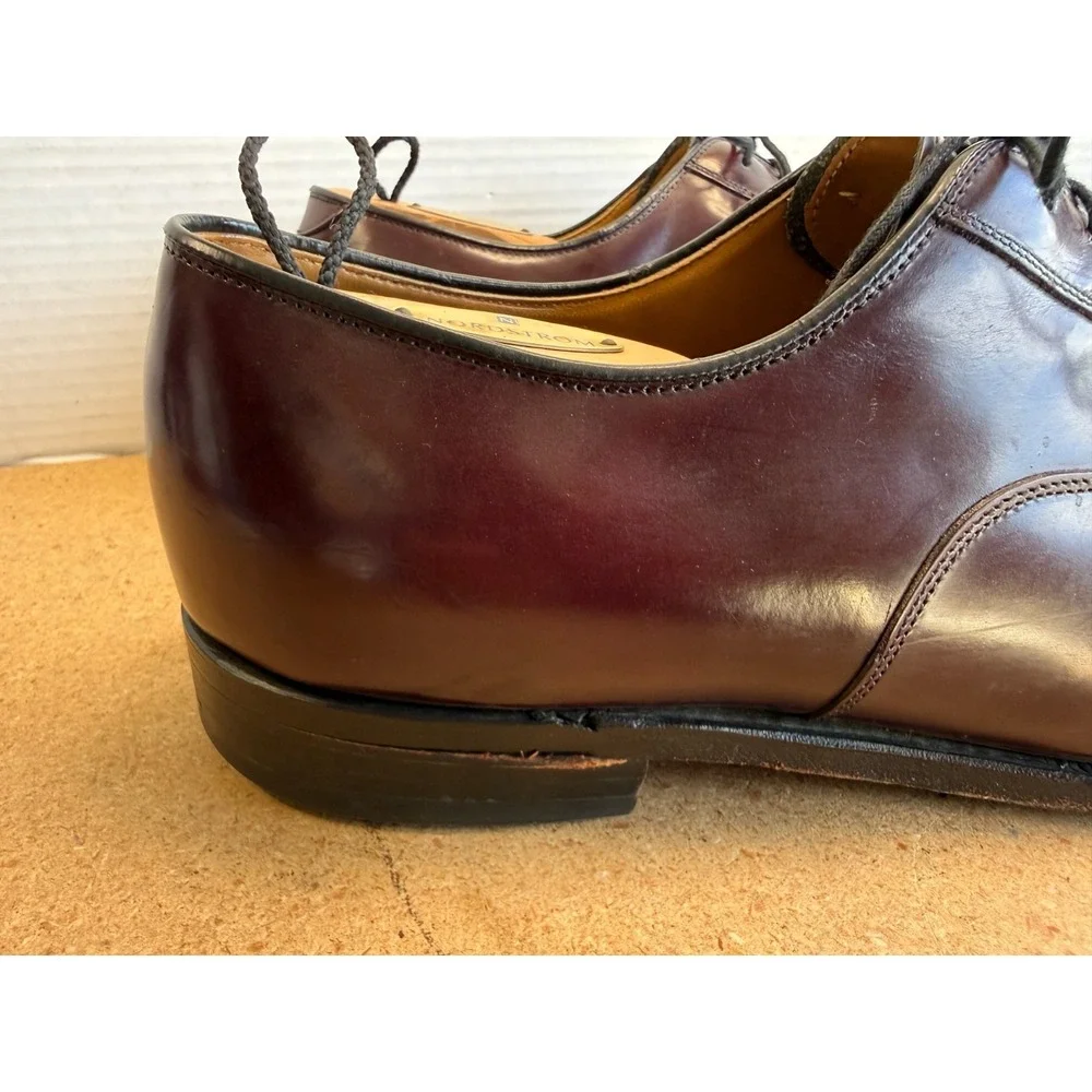 Johnston‎ & Murphy Men's Burgundy Leather Cap Toe Oxfords 12 D/B 24-93120